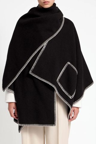 Strathberry Iona Woven Pure Wool Cape