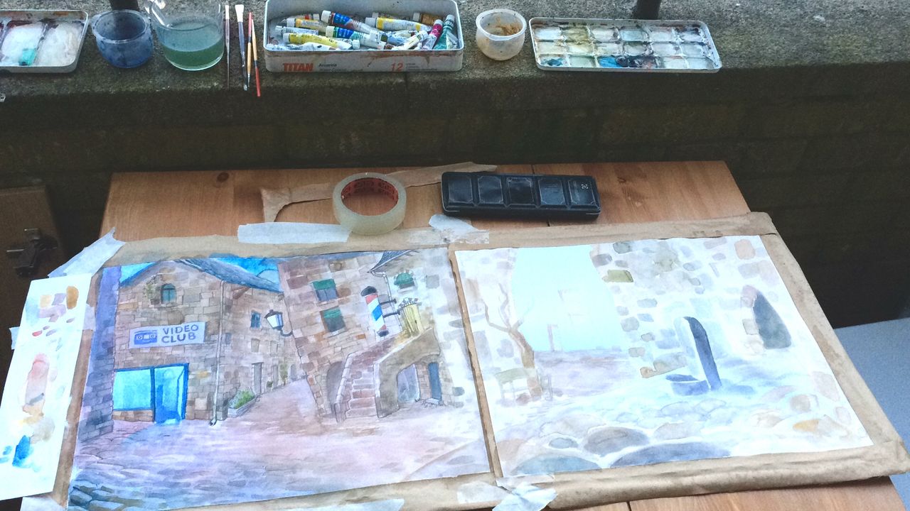 Paintings, sketches and game screens