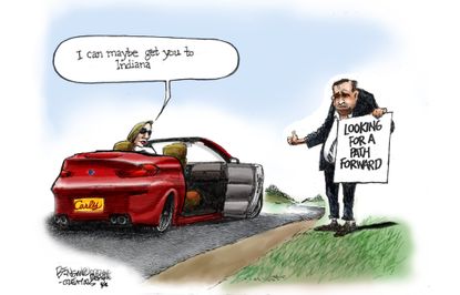 Political cartoon U.S. Cruz Fiorina Indiana 2016