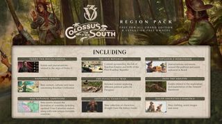An infographic showcasing the features of Colossus of the South.