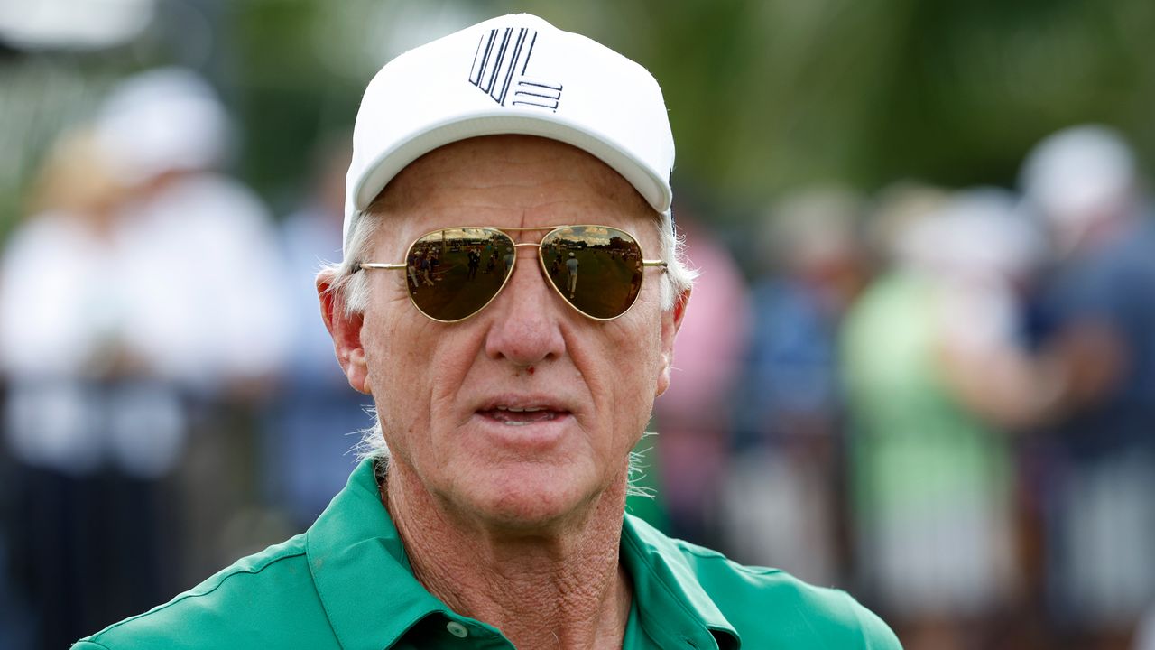 Greg Norman at the LIV Golf Team Championship at Trump National Doral