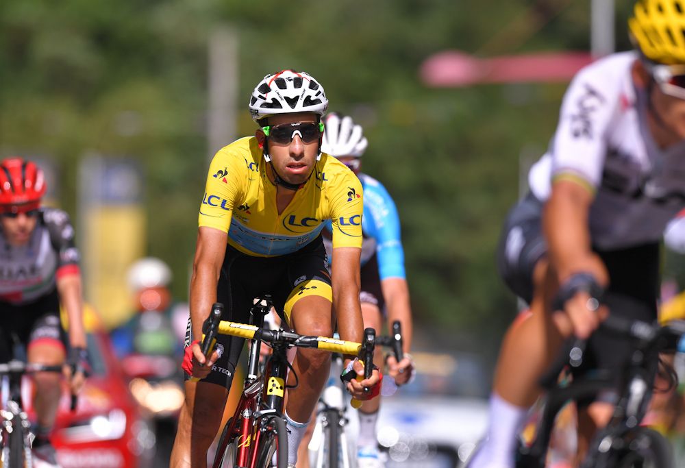 Fabio Aru finishes stage 13 at the Tour de France