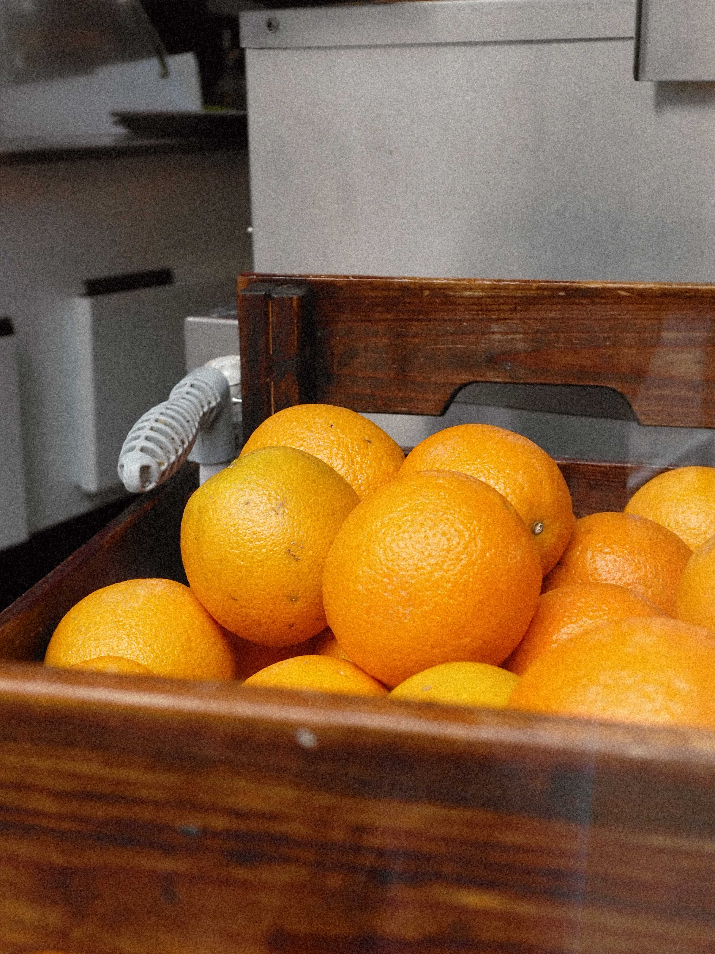 Close up of oranges in a basket