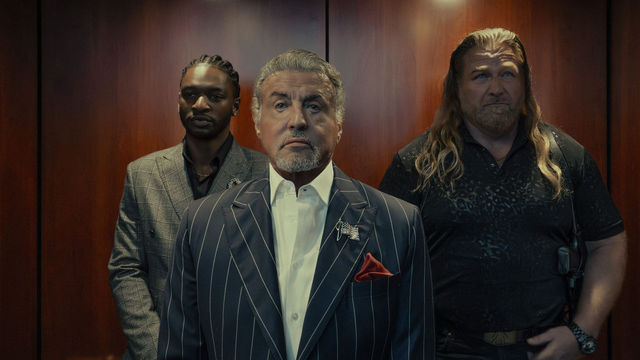 Jay Will, Sylvester Stallone and Mike Walden in Tulsa King