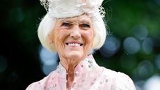 Dame Mary Berry attends day 2 'Derby Day' of the 2025 Epsom Derby Festival at Epsom Downs Racecourse on June 7, 2025 in Epsom, England. (Photo by Max Mumby/Indigo/Getty Images)