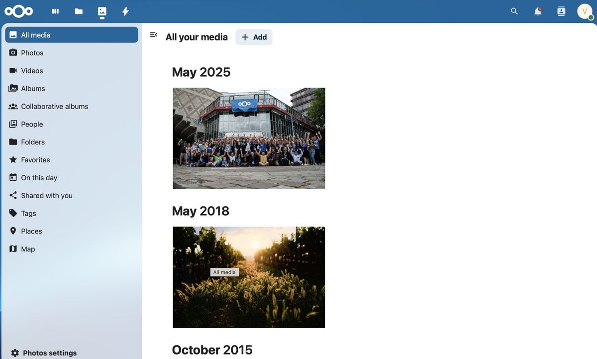 Nextcloud hub example
