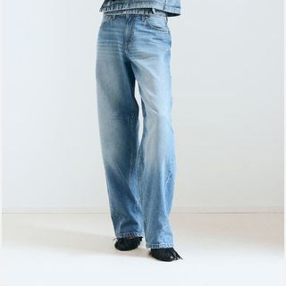 Image of barrel leg jeans 