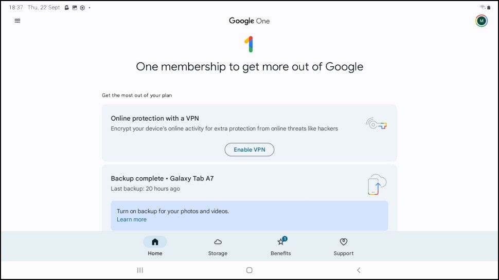 Google One - Cloud Storage, Automatic Phone Backup, VPN and more