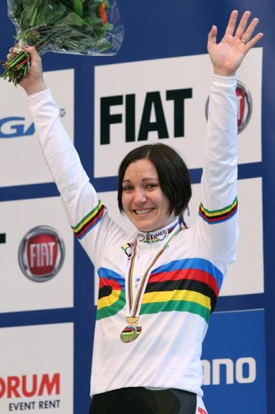 Meares laps up the applause on the podium