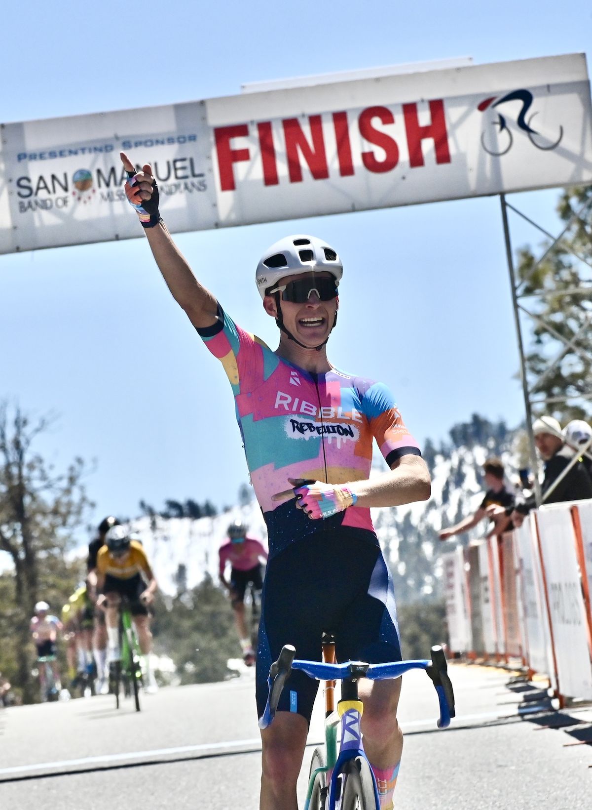 Cole Davis (Ribble Rebellion) takes the Queen stage victory atop Onyx Summit