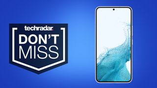 deals image: Samsung Galaxy S22 on blue background