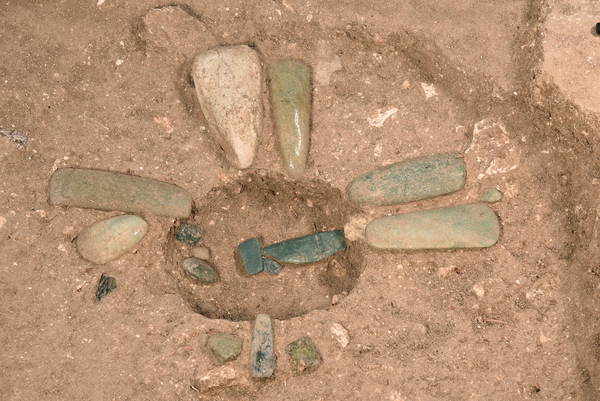 A collection of jade objects
