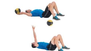 One-arm medicine ball