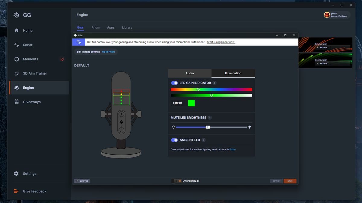 steelseries alias mic