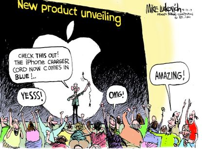 Editorial cartoon U.S. iPhone technology