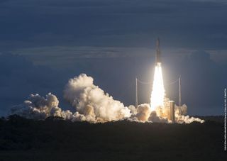 Arianespace launched 2 satellites for DirecTV on May 27, 2015, from Europe's main spaceport, the Guiana Space Center in South America.