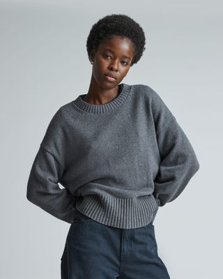 everlane, The Boxy Sweater in Everyday Cotton