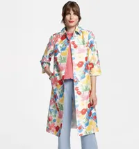 Balmacaan Hibiscus coat ($498) | Frances Valentine