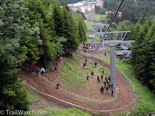 The Champ&eacute;ry course basically followed the chair lift the entire way to the bottom.