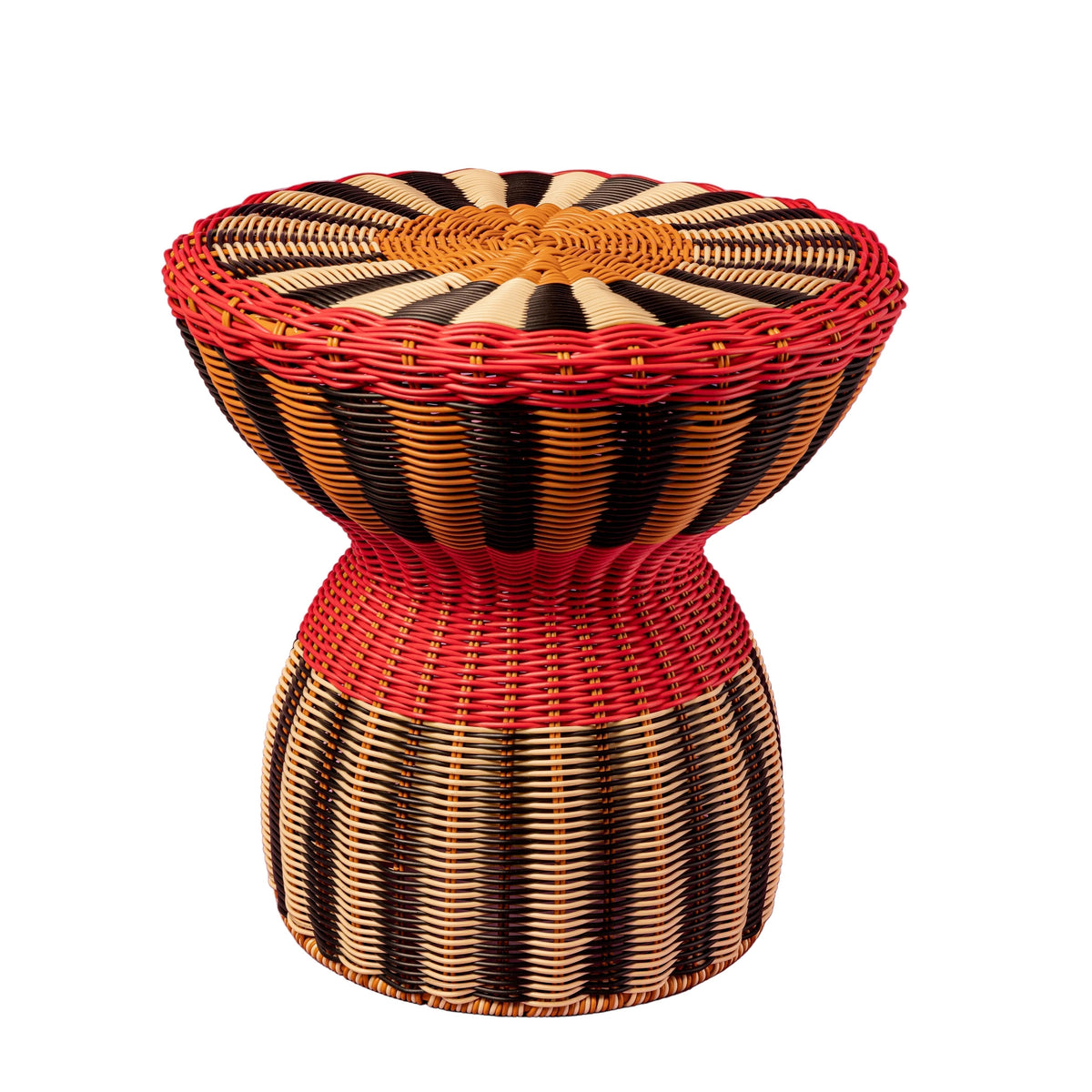 Woven Table | Red, Black &amp;amp; Cream