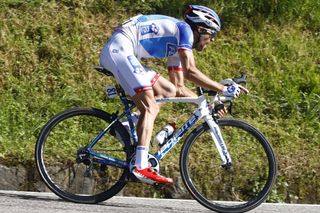 Thibaut Pinot (FDJ) got away on the start of the testing descent to the finish