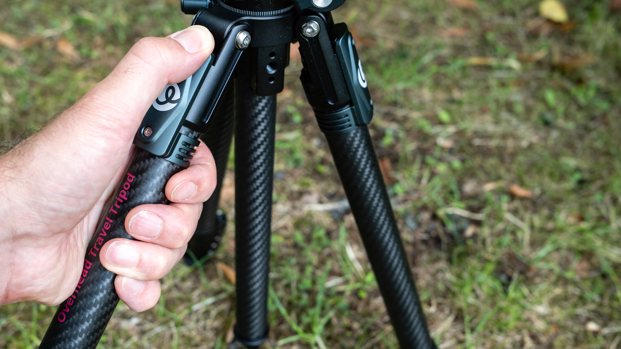 Ulanzi GlideGo Travel Tripod leg lock being adjusted
