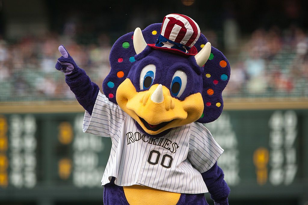 Colorado Rockies mascot Dinger