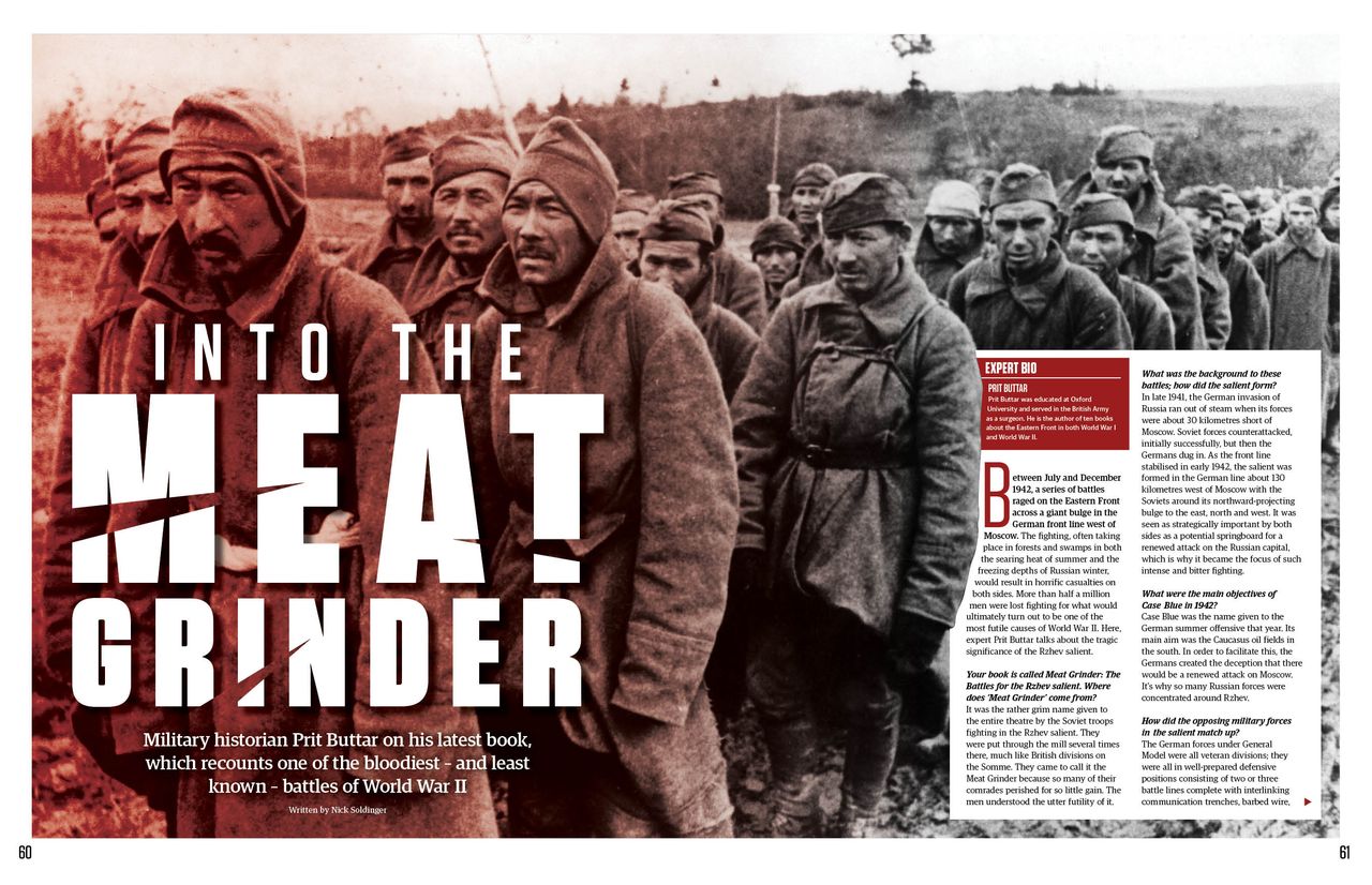 Meatgrinder of Eastern Front feature spread, All About History 122