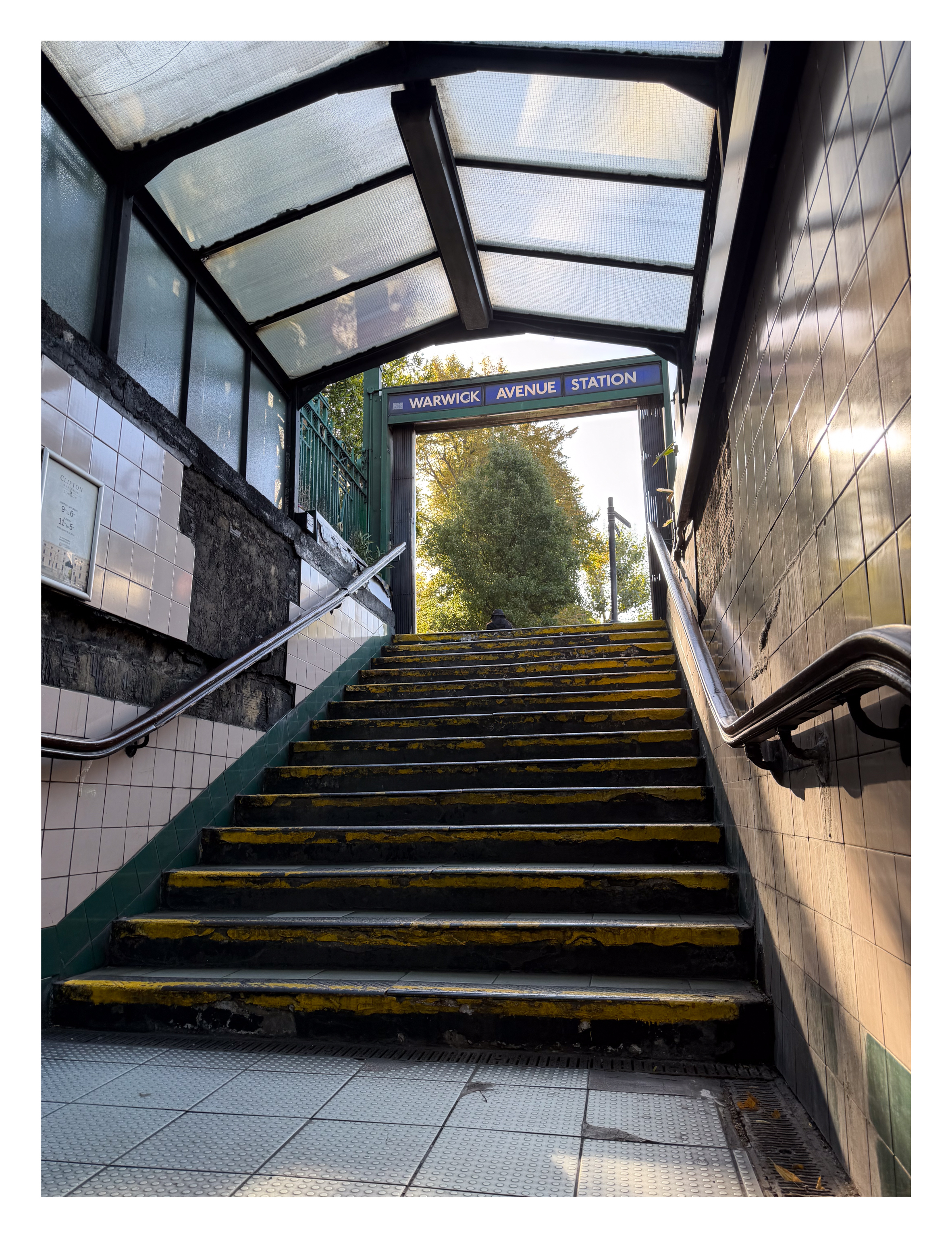 The entrance to Warwick Avenue Station in London