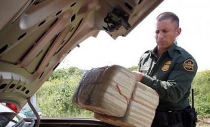 Authorities found a car loaded with 800 lbs. of marijuana outside of McAllen, Texas.