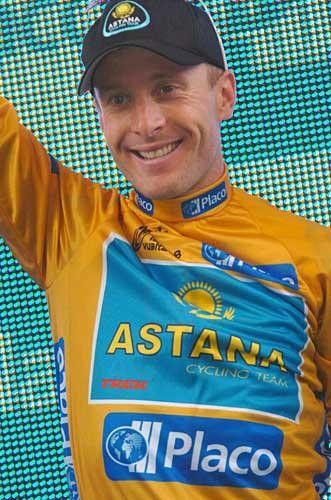 USA rider Levi Leipheimer (Astana) leads the Grand Tour after today's stage.