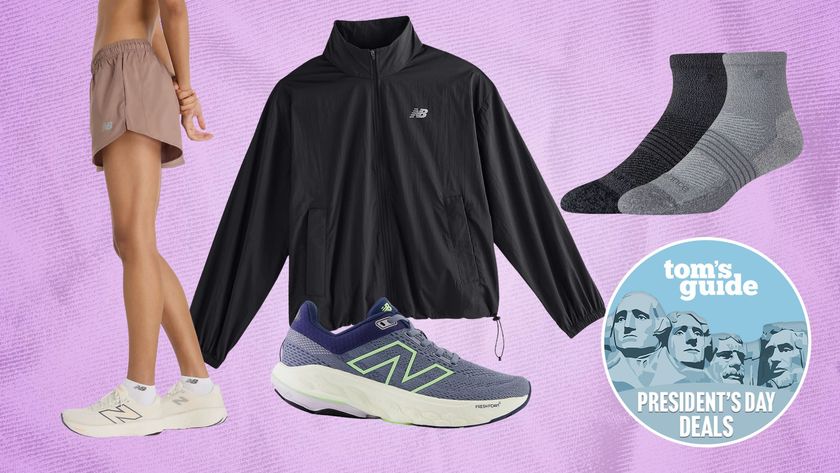 a selection of running apparel and a Tom's Guide President's Sale label