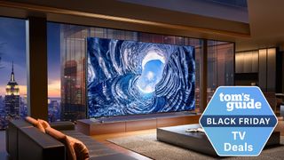 Hisense 110UX TV with Black Friday deals tag