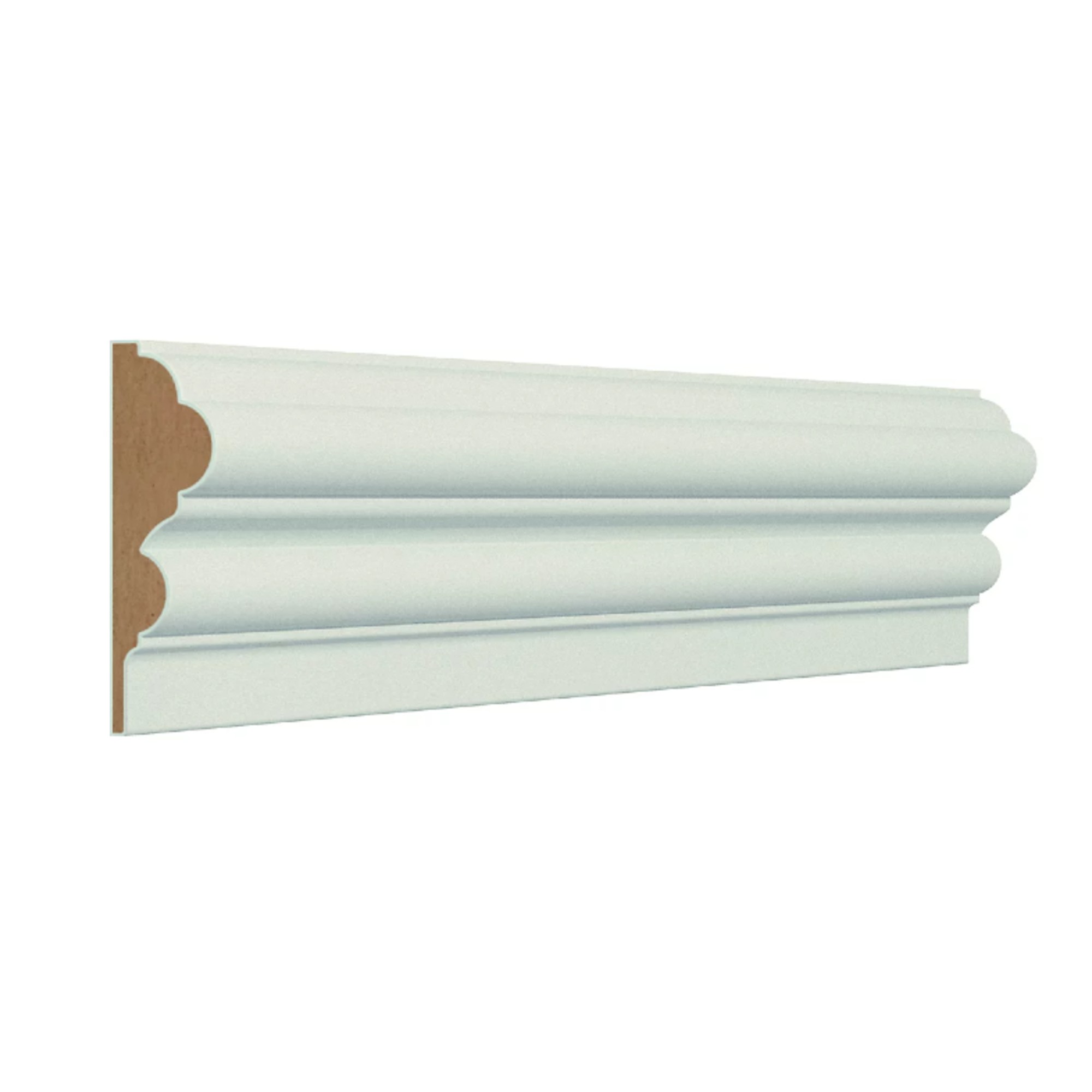 GoodHome Primed White MDF Ogee Dado rail (L)2400mm (W)58mm (T)18mm