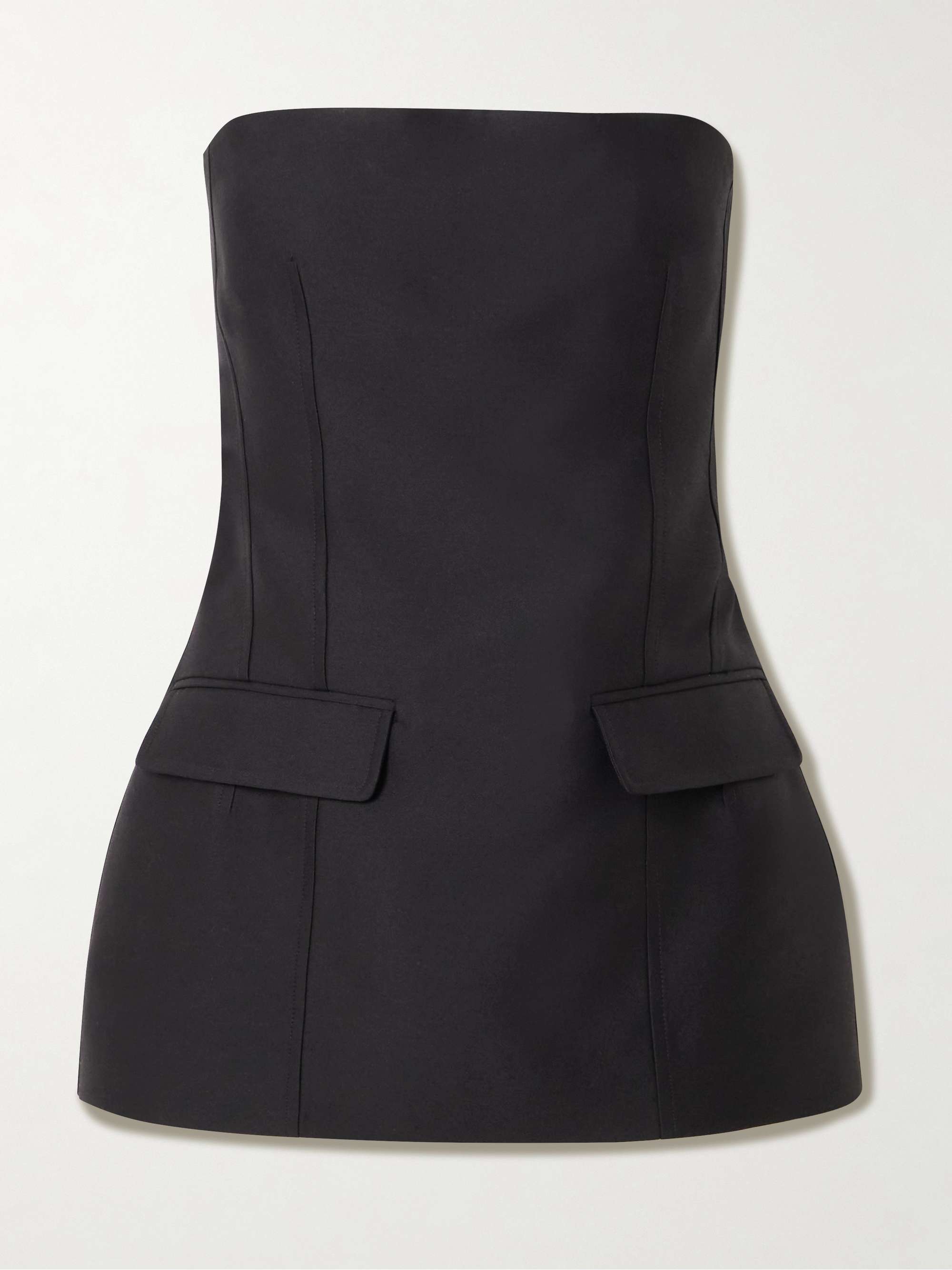 Strapless Wool and Silk-Blend Bustier Top
