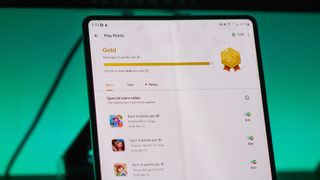 A Play Points balance on the Galaxy Z Fold 3