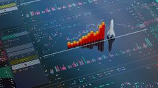 Business concept chart graph and diagram with rocket