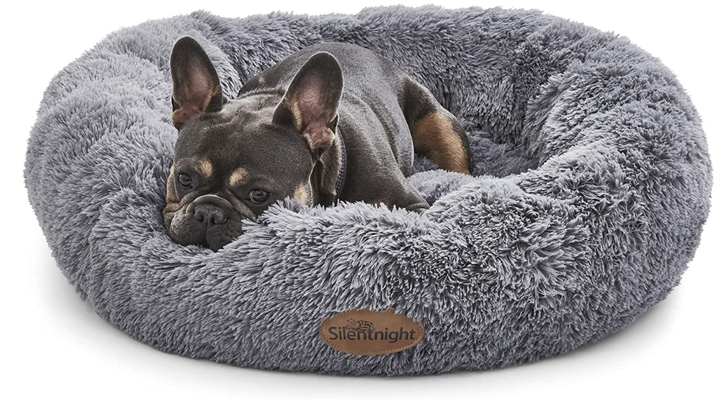 Silentnight calming dog bed with bulldog