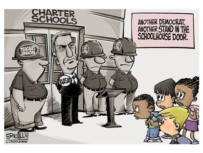 Political cartoon New York schools deBlasio