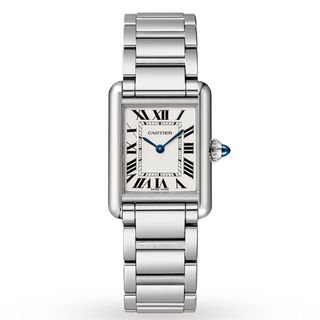 best watches for women include Cartier watches like the Tank Must silver watch