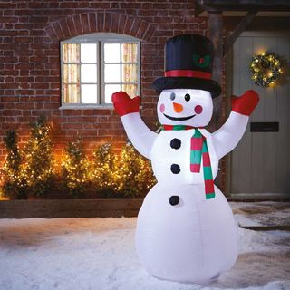 light up snowman inflatable by aldi