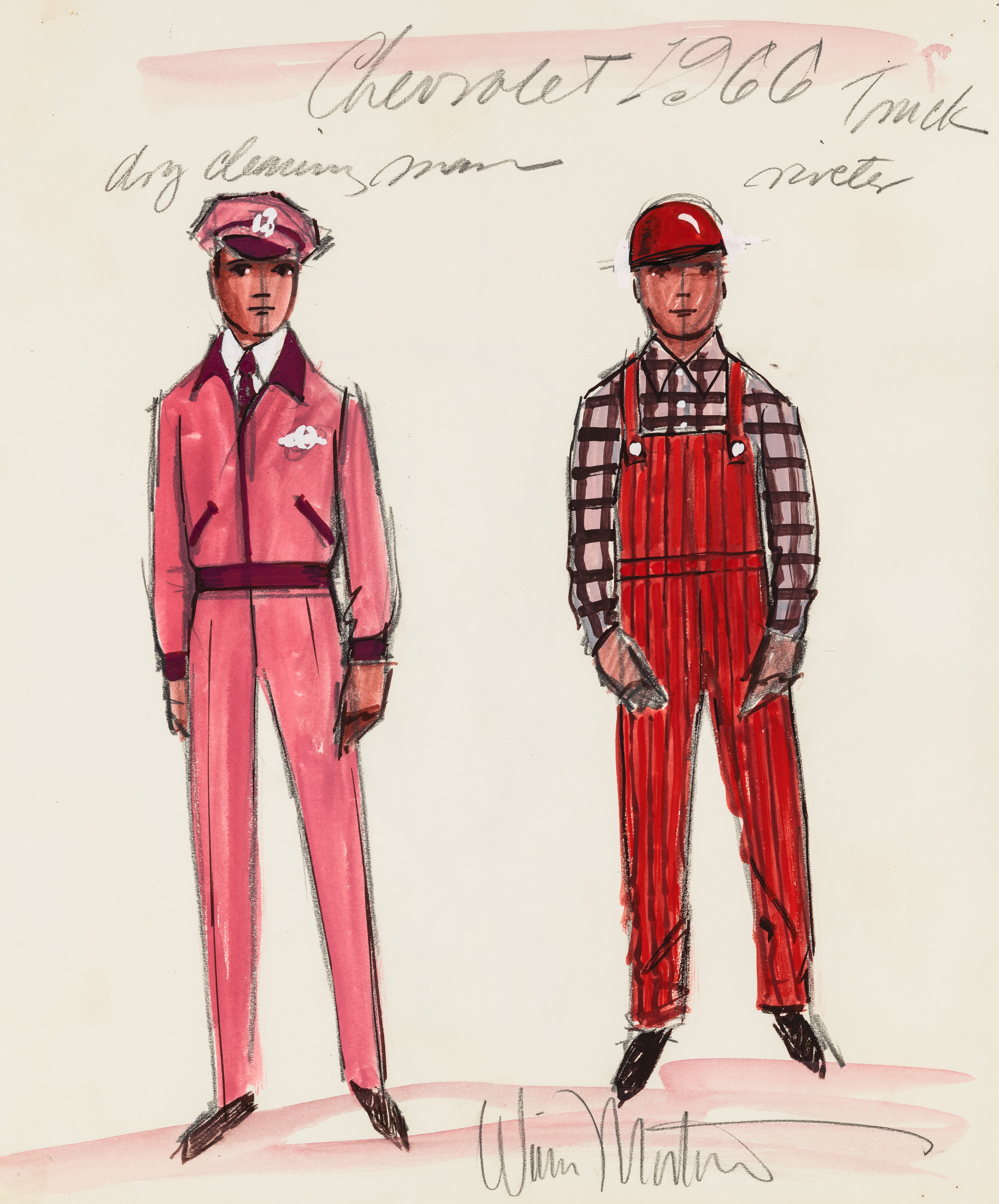 Costume design by Winn Morton for Chevrolet, 1966