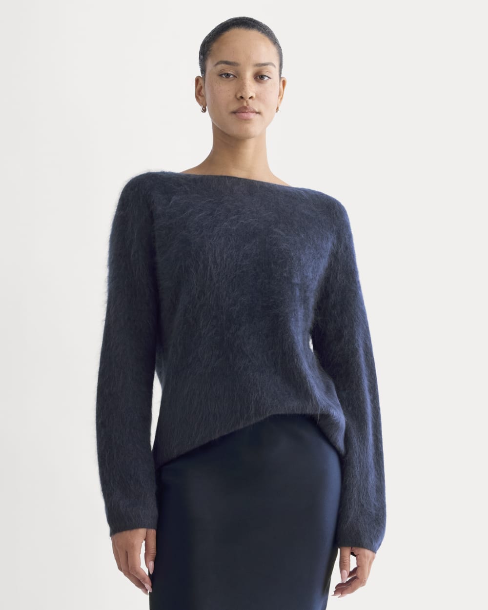 Lush Cashmere Boatneck Sweater | Starry Navy - Xxs