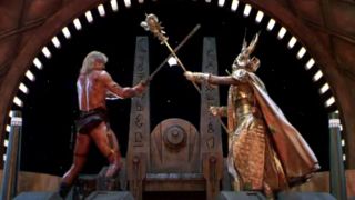 Dolph Lundgren and Frank Langella in Masters of the Universe
