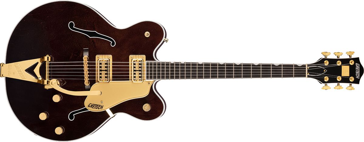 Gretsch G6122TG Players Edition Country Gentleman Hollow Body with String-Thru Bigsby Gold Hardware Walnut Stain
