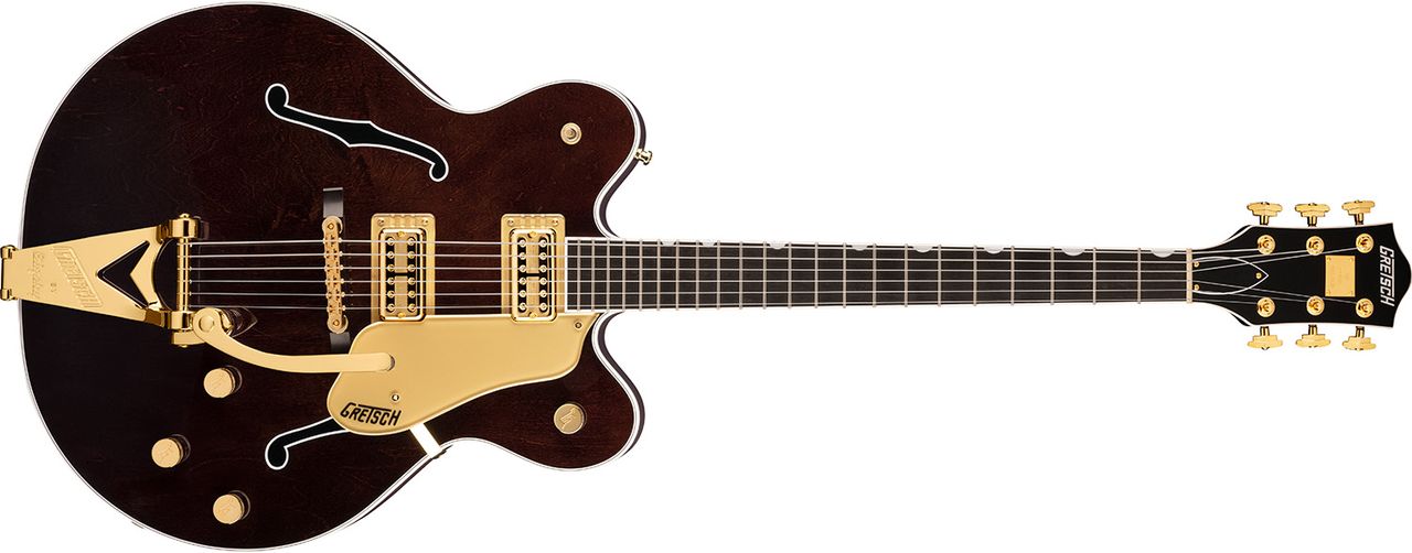 Gretsch G6122TG Players Edition Country Gentleman Hollow Body with String-Thru Bigsby Gold Hardware Walnut Stain