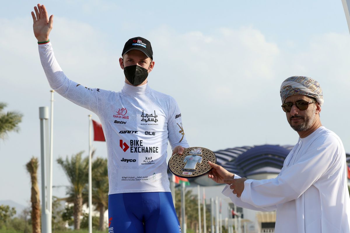 Tour of Oman 2022 11th Edition 1st stage Al Rustaq Fort Muscat 138 km 10022022 Kaden Groves AUS Team BikeExchange Jayco photo Ilario BiondiSprintCyclingAgency2022