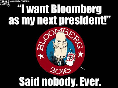 Political Cartoon U.S. Bloomberg President