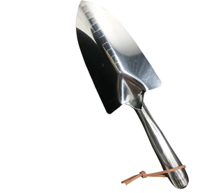 a steel garden trowel