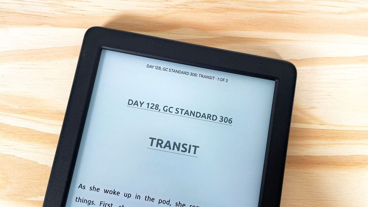 Close up of the page number display on the Kobo Clara BW